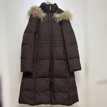 리플렉트 후드 부착 롱 다운 코트