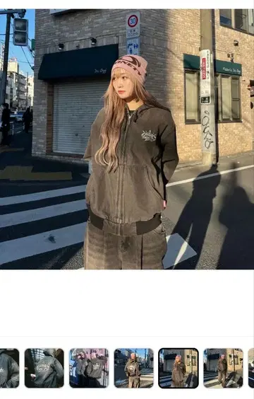 King Logo Vintage Denim Hoodie 9090