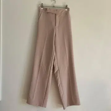 rrrrrrrrr 나인아르 얇은 핑크 와이드 팬츠 백 포켓 부착