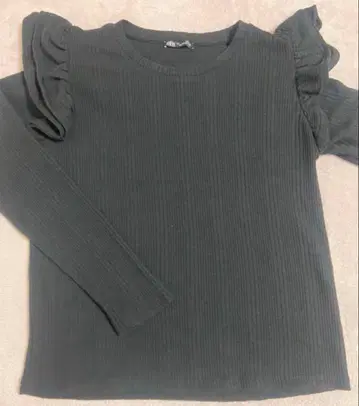 ZARA 숄더 프릴 리브 니트