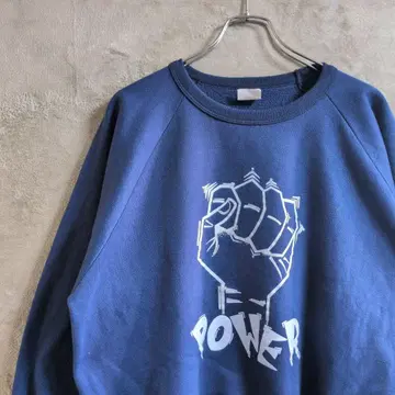 90년대 미국제 POWER 네이비 맨투맨 속기모 슈르