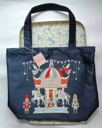 회전목마 자수 토트백