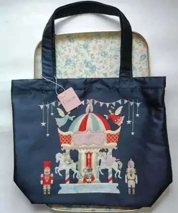 회전목마 자수 토트백