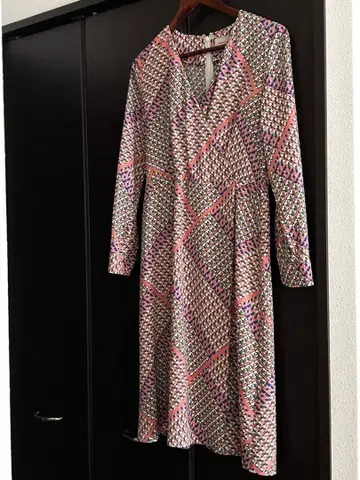 미사용! UNITED ARROWS 기하학 패턴 원피스 36