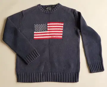Polo Jeans Co. 미국 국기 니트 스웨터 M