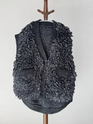 새상품급 MAISONSPECIAL 니트 베스트 그레이