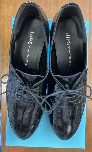 HIPS 레이스업 슈즈 블랙 에나멜