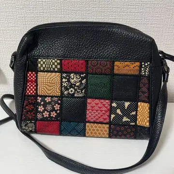 인덴야 에도 삼홍 인덴 숄더백 패치워크풍