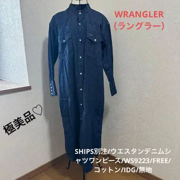 WRANGLER (랭글러) SHIPS 별주/웨스턴 데님 셔츠 원피스