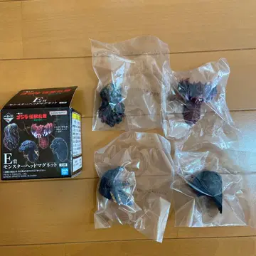 제일복권 고질라 괴수난무 E상 몬스터 헤드 마그넷 전 4종 세트