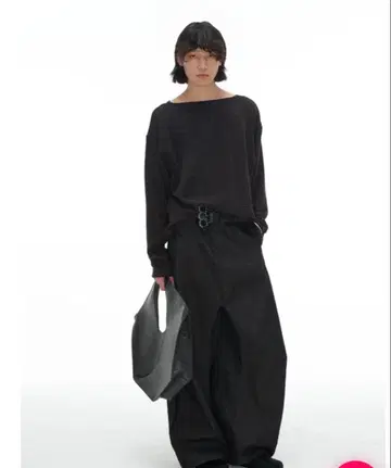 다크 그레이 데님 와이드 팬츠 S