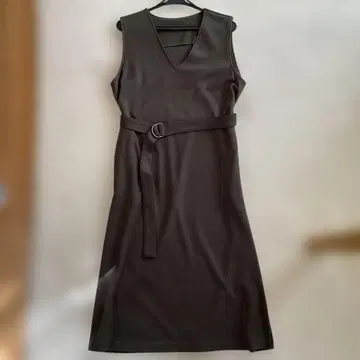 도쿄 베이직 V넥 코튼 오버롤 스커트 속기모