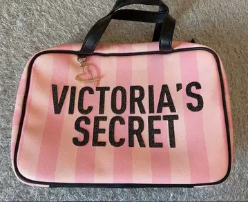 빅토리아 시크릿 핑크 스트라이프 트래블 파우치
