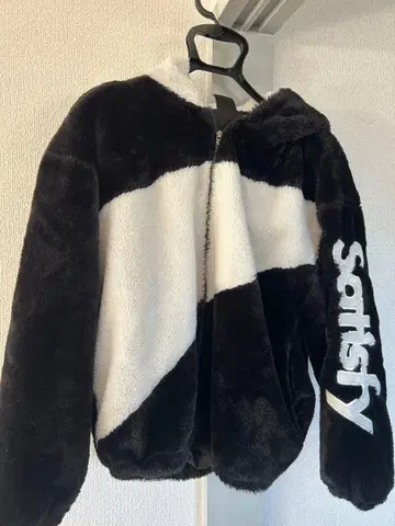 BEAUMERE 플리스 자켓 M 블랙 화이트