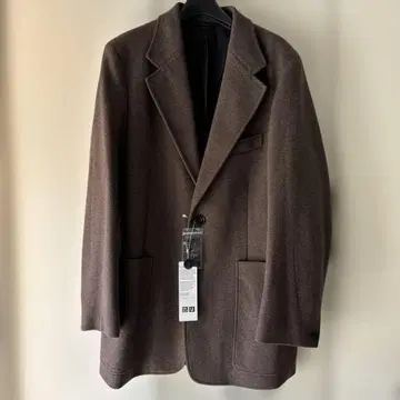 유니클로U 저지 테일러드 자켓 38 다크 브라운 L 사이즈