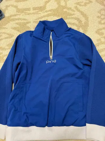 PING 하프 지퍼 트레이닝복 파랑