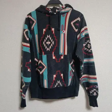 Champion 기하학 패턴 후드 맨투맨