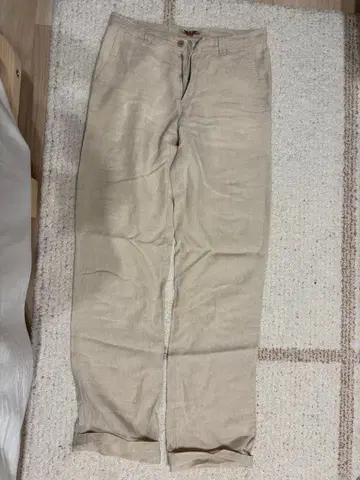 GIORGIO ARMANI 베이지 린넨 팬츠