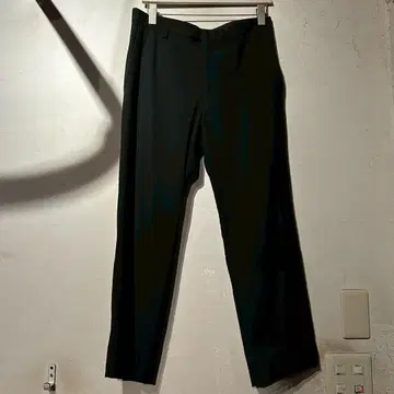 agnes b. 울 큐프라 테이퍼드 슬랙스 40 블랙