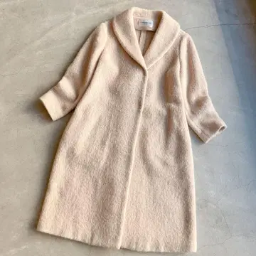 새상품급 투모로우랜드 알파카 롱 코트 베이지