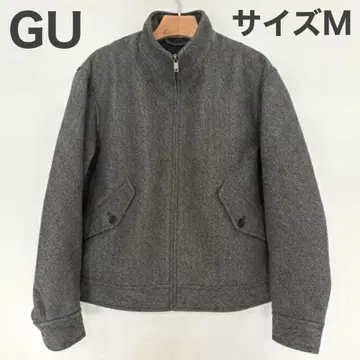 [ 새상품급 ] GU 코지 멜톤 스탠드 집업 자켓 GRAY 사이즈 M