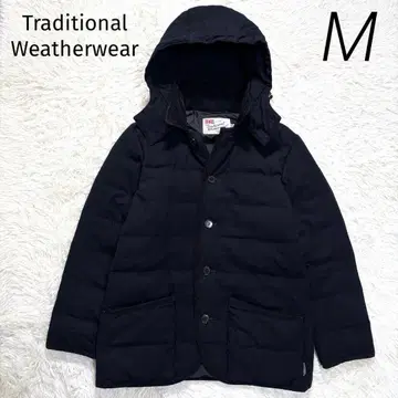 [ 새상품급 ] 트래디셔널 웨더웨어 다운 코트 울 블랙 38 M