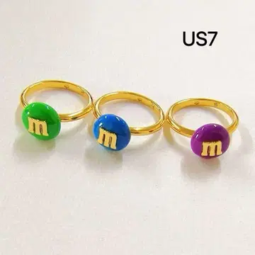 케이트 스페이드 m&m 초콜릿 캔디 한색 반지 반지 US7