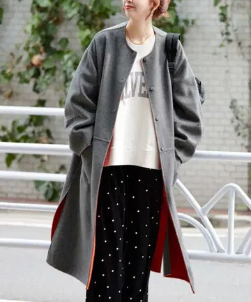 [ 새상품 ] B.C STOCK Simplicite 리버서블 노카라 코트