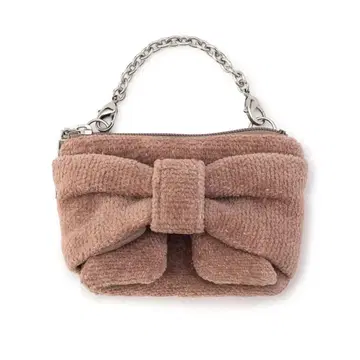 러브러리 바이 페이러 메니 리본즈 리본 파우치 베이지 참