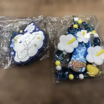 시나몬 롤 스트랩 비치 샌들형 키링 세트