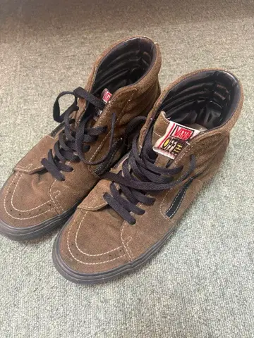 VANS 하이컷 스니커즈 브라운