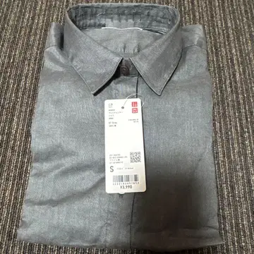 UNIQLO 프리미엄 린넨 셔츠 S 그레이