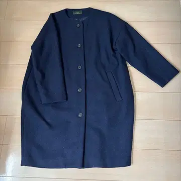 OHANA 네이비 롱 코트