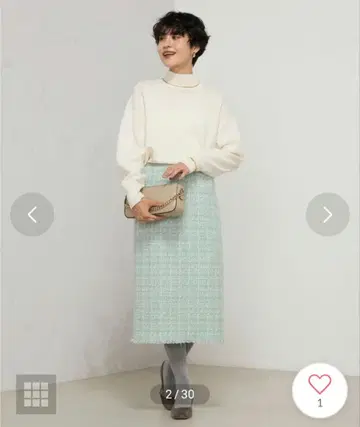 노리즈 소피 트위드 타이트 스커트