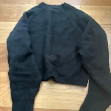 크루넥 니트 [ black ] 블랙 긴팔 니트 스웨터