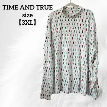 TIME AND TRUE [ 3XL ] 크리스마스 라이트 긴팔 T셔츠