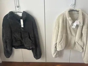 플리스 자켓 그레이 아이보리 2