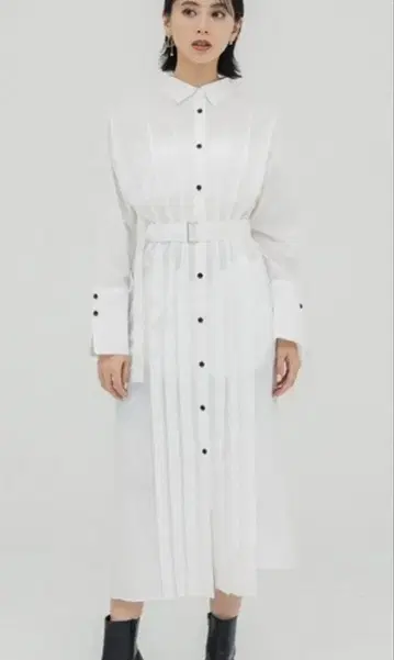 united tokyo 버티컬 턱 셔츠 원피스