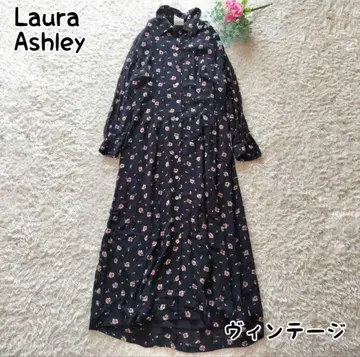 레어 로라 애슐리 롱 원피스 꽃무늬 A라인 빈티지 맥시 길이