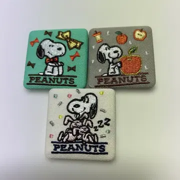 스누피 자수 캔뱃지