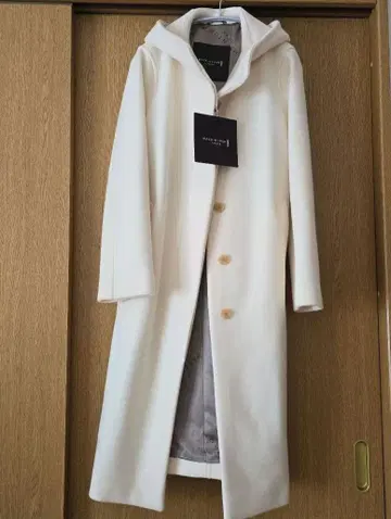 택 포함 MACKINTOSH 후드 부착 롱 코트 화이트