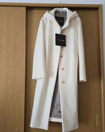택 포함 MACKINTOSH 후드 부착 롱 코트 화이트