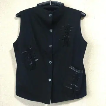 미사용 새상품 변칙 격자 무늬 프론트 오픈 디자인 지레 베스트