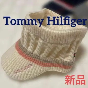 새상품 Tommy Hilfiger 니트 모자 아이보리 바이저