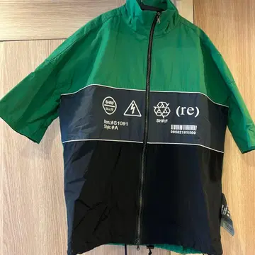 SHAREEF 숏 슬리브 자켓 그린/블랙