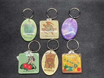 하와이 아크릴 키링 6개 세트