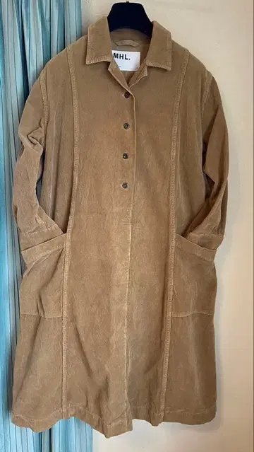 MHL. 코듀로이 셔츠 원피스 브라운