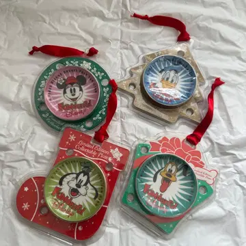 팬더블 디즈니 크리스마스 오너먼트 플레이트 4종 세트