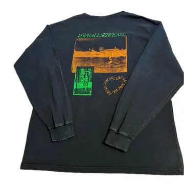 후지이 카제 LASA 데미지 롱T셔츠 (데메롱T) 사이즈 M