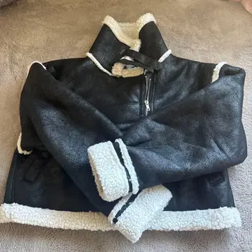 GRL 보아 무스탕 코트